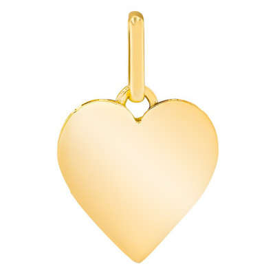 Pendentif coeur plat, Or jaune - Lucas Lucor