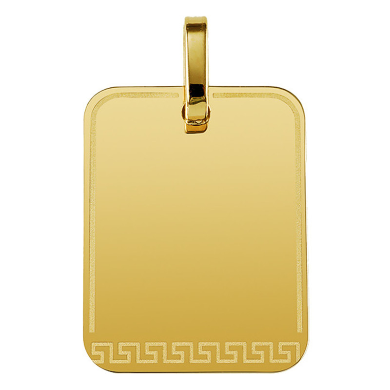 Pendentif Personnalisé motif grec, Or jaune - Argyor