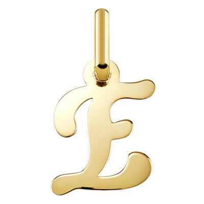 Pendentif lettre E, Or jaune 750 - Argyor