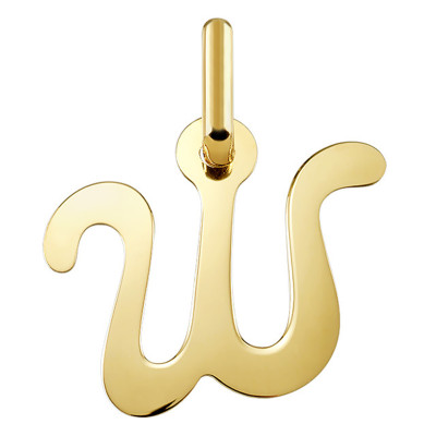 Pendentif lettre W en Or jaune 750 - Argyor