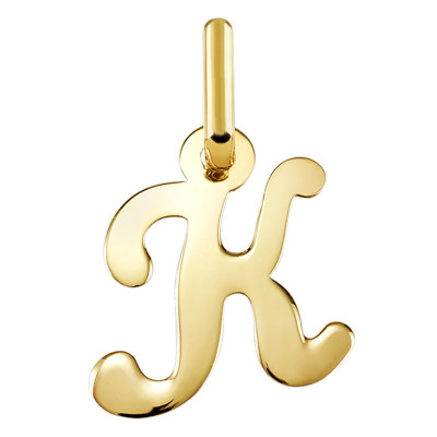 Pendentif lettre K, Or jaune 750 - Argyor