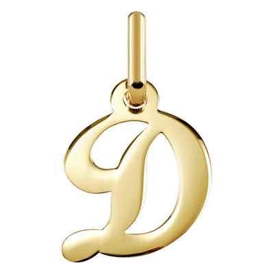 Pendentif lettre D, Or jaune 750 - Argyor
