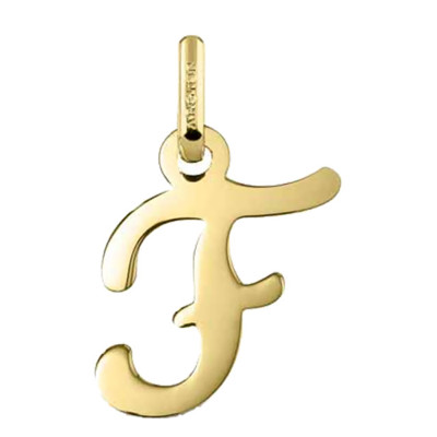 Pendentif lettre F, Or jaune 750 - Argyor