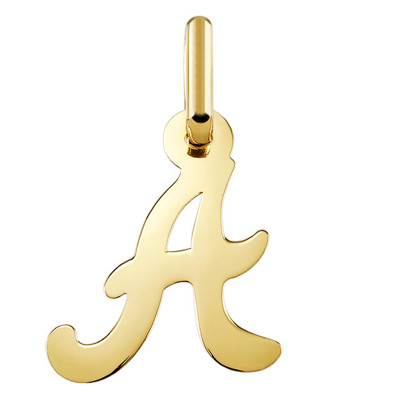 Pendentif lettre A, Or jaune 750 - Argyor