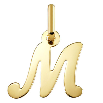 Pendentif lettre M, Or jaune 750 - Argyor