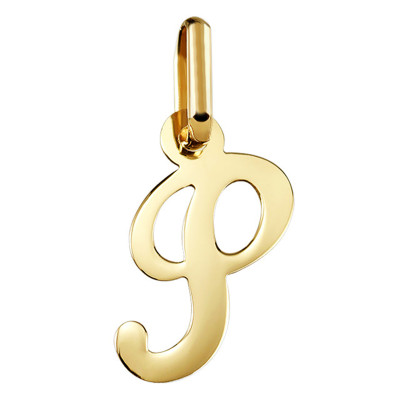 Pendentif lettre P, Or jaune 750 - Argyor