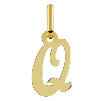 Pendentif lettre Q, Or jaune 750 - Argyor