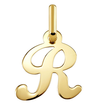 Pendentif lettre R, Or jaune 750 - Argyor