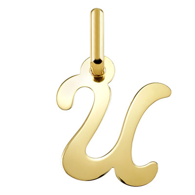 Pendentif lettre U, Or jaune 750 - Argyor