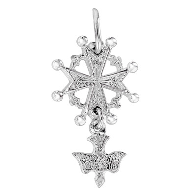 Pendentif Croix Huguenote, Argent 925 - Artemis