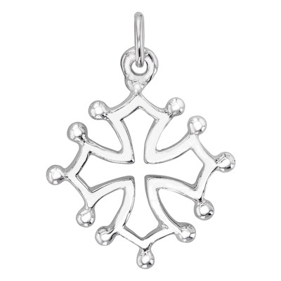 Pendentif Croix Occitane, Argent 925, 22x22mm - Artemis