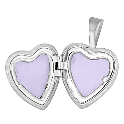 Pendentif Porte Photo Coeur Infini, Argent 925, 29x19mm - Artemis