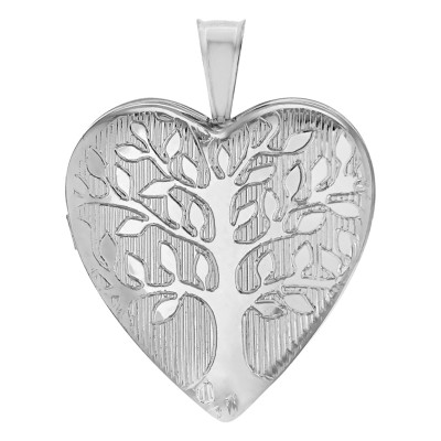Pendentif Photo Arbre de Vie Coeur, Argent 925, 19.50x25mm - Artemis