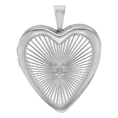 Pendentif Photo Coeur Rayon de Soleil, Argent 925, 19.50x25mm - Artemis
