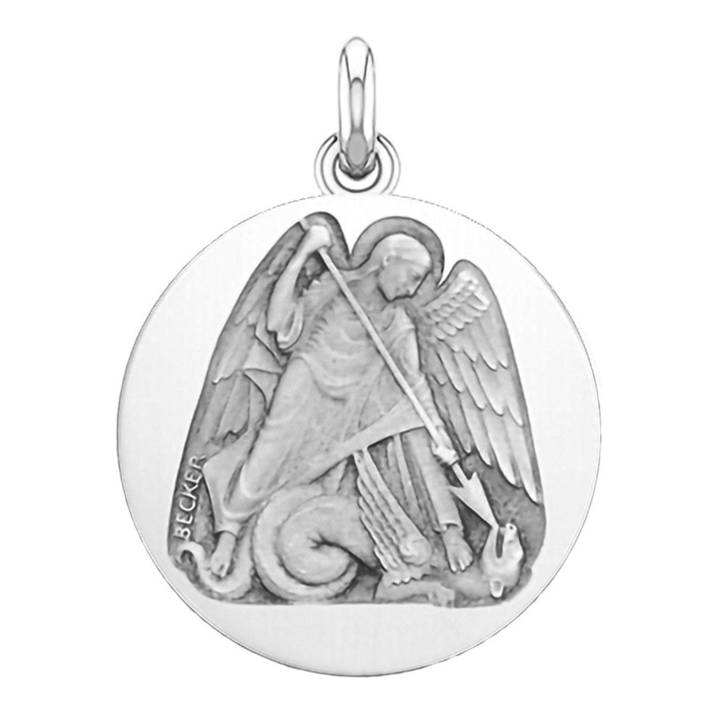 Médaille Saint Michel, Argent 925, 15 mm à 20 mm - Becker