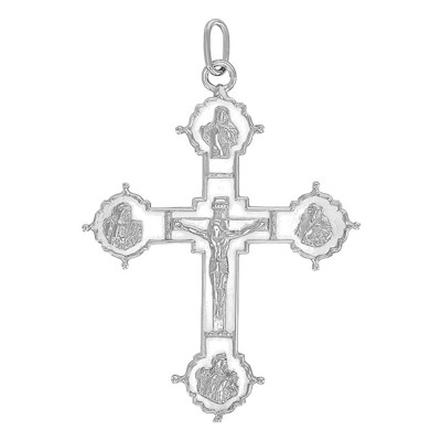 Pendentif Croix Arlésienne, Argent 925, 54x42mm - Vandona