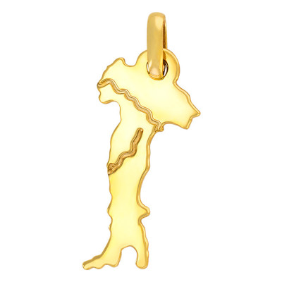 Pendentif Carte d'Italie, Or jaune - Rosatella