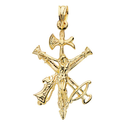 Croix Légionnaire, Or jaune 750, 18x29mm - Lumiosa