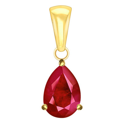 Pendentif Rubis, Or jaune 375 - Aurora