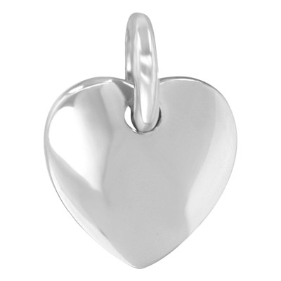 Pendentif Coeur Personnalisable, Argent 925 Rhodié - Naïades