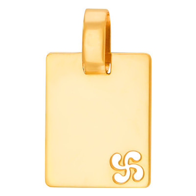 Pendentif Plaque Croix Basque, Or jaune - Rosatella