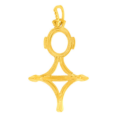 Croix D'Agadez, Or Jaune, 21x32mm - Vandona