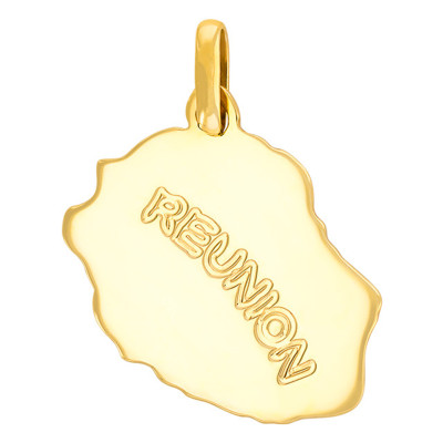 Pendentif Carte de la Réunion, Or jaune - Rosatella