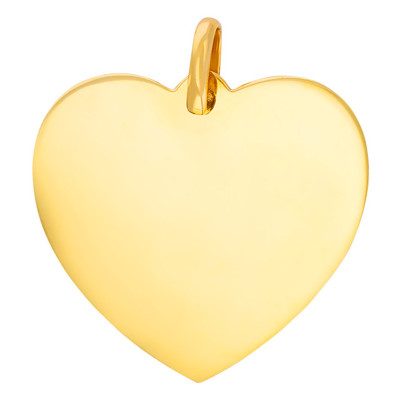 Pendentif Coeur Plat, 19,50x20 mm, Or jaune - Rosatella