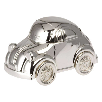 Tirelire Enfant Voiture Coccinelle, Métal argenté - Daniel Crégut