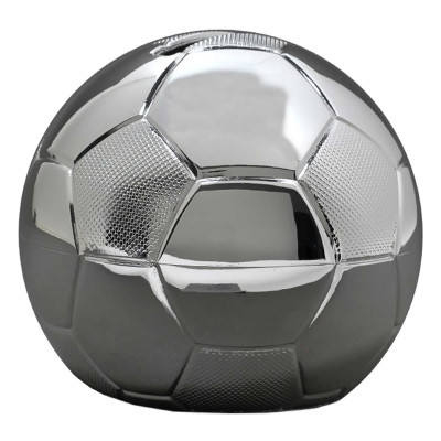 Tirelire Enfant Ballon Football, Métal argenté - Daniel Crégut