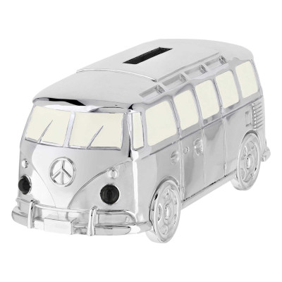 Tirelire Enfant Mini Van, Métal Argenté - Daniel Crégut