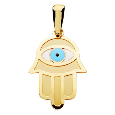 Pendentif Main de Fatima, Or Jaune 750, 13x19 mm - Lumiosa