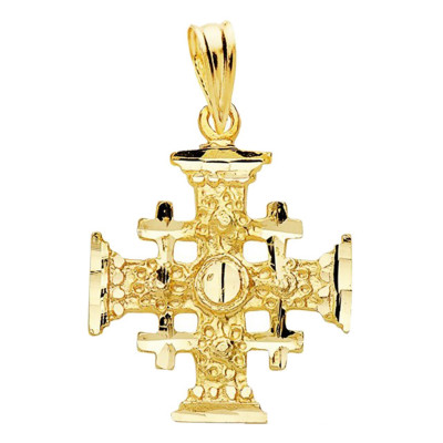 Croix Jérusalem, Or Jaune 750, 21x17mm - Lumiosa
