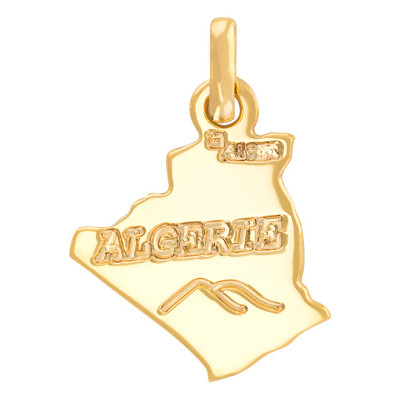 Pendentif Carte Algérie, Or jaune - Rosatella