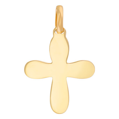 Pendentif Croix de Baptême, Or Jaune, 17.90x14.50mm - Rosatella