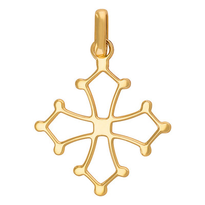 Pendentif Croix Occitane, Or Jaune, 19x16.5mm - Rosatella