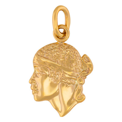 Pendentif Tête de Maure Corse, Or jaune - Rosatella