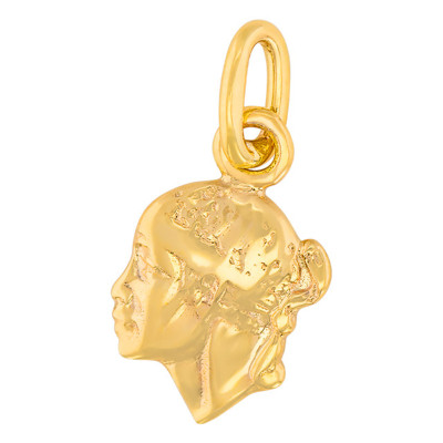 Pendentif Tête de Maure de profil, Or Jaune - Rosatella