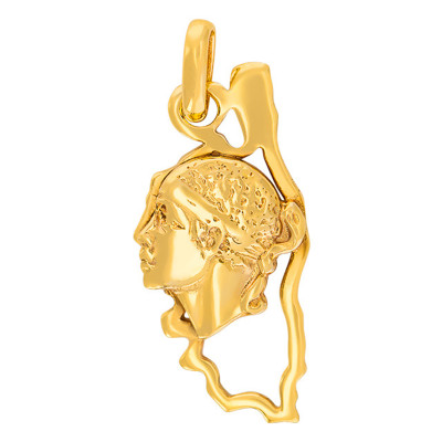 Pendentif Corse et Tête de Maure, Or jaune - Rosatella