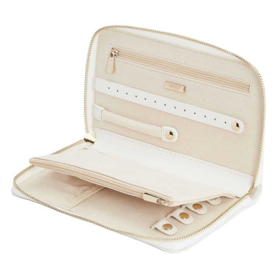 Portefeuille Bijoux, Cuir Blanc Maria - Wolf 1834