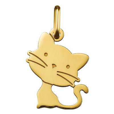 Pendentif Chat, Or jaune 750 - Argyor