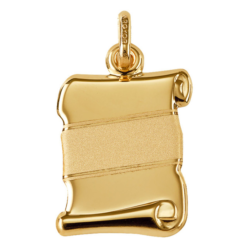 Pendentif parchemin, Or jaune semi-mate - Argyor