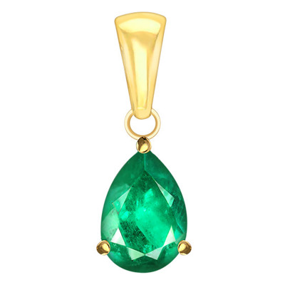 Pendentif Emeraude, Or jaune 375 - Aurora
