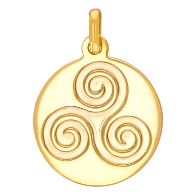 Pendentif Triskel Gravé, Or Jaune - Rosatella