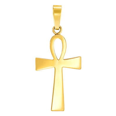 Croix Ânkh, Or Jaune 375, 36x14.8mm - Vandona