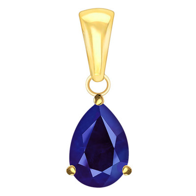 Pendentif Poire, Or jaune & Saphir - Aurora