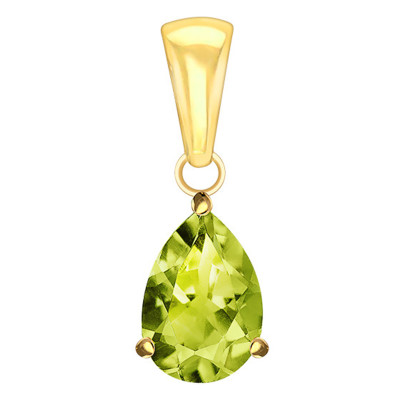 Pendentif Péridot, Or jaune - Aurora