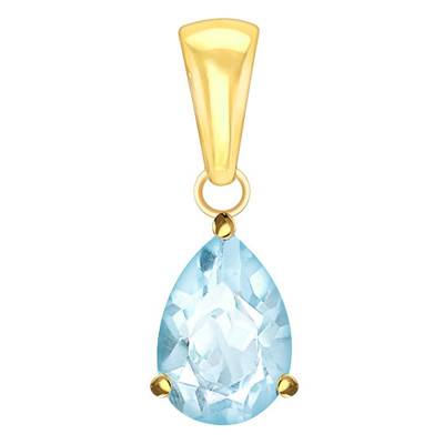 Pendentif Aigue Marine, Or jaune - Aurora