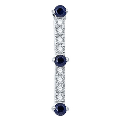 Pendentif Or blanc 375 & Saphir - Aurora