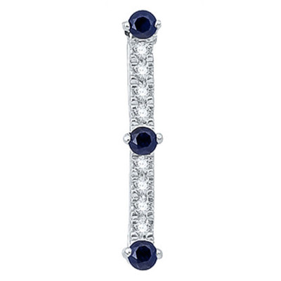 Pendentif Or blanc 750 & Saphir - Aurora